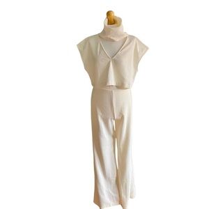 FREE PEOPLE Top Pants Set Cream SIZE MEDIUM